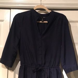 Aqua brand navy blue dress with waist tie